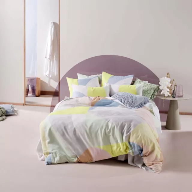 Linen House Otto Multi Queen Bed Size Duvet Doona Quilt Cover Set