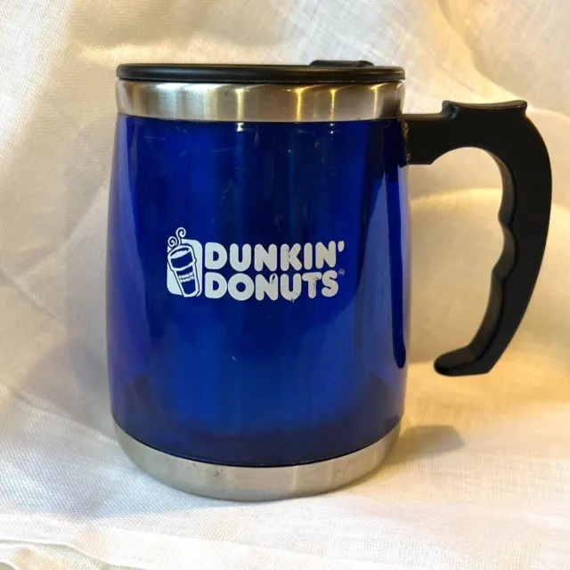 Dunkin Donuts Travel Insulated Stainless Steel Travel Mug- Blue