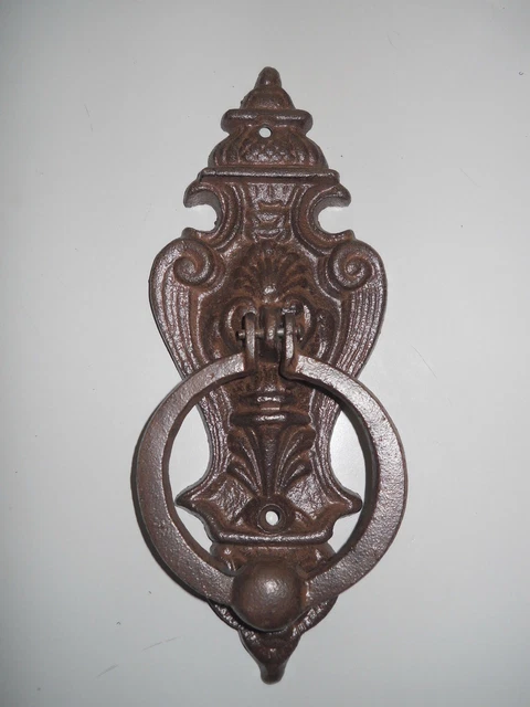 Cast Iron Antique Style VICTORIAN Door Knocker Brown Finish