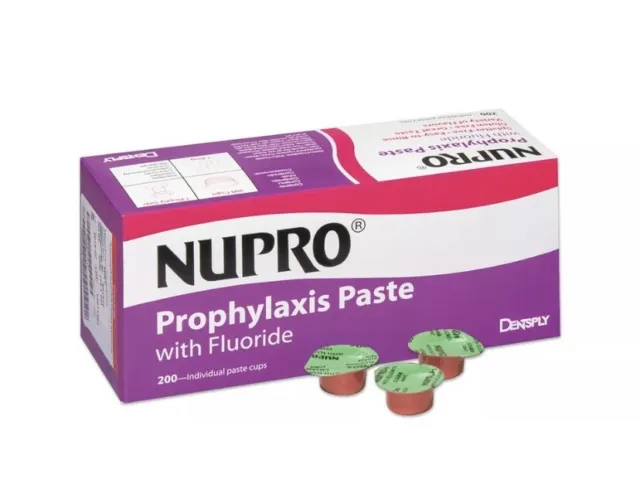 Dentsply 801318 Nupro Prophy Paste Cups Medium Orange Vanilla Fluoride 200/Pk