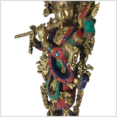 Sehr feiner und schöner Krishna Messing 76cm 17,6kg Indien Buddhismus Ganesha 2