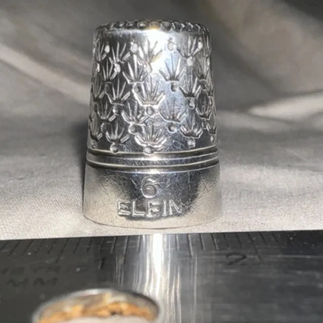c. 1940s sz6 AUSTRALIAN ELFIN  Sterling Silver Thimble - EXC Condition