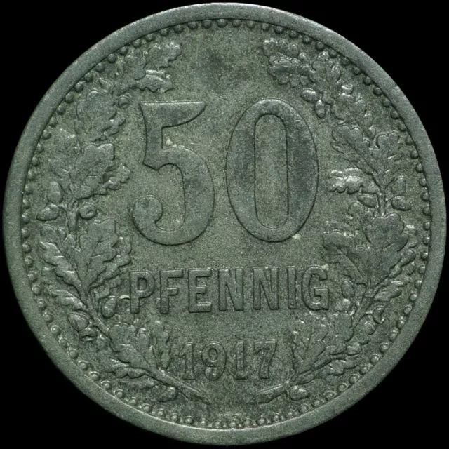 NOTGELD: 50 Pfennig 1917. Funck 600.2. STADT WETTER / WESTFALEN.