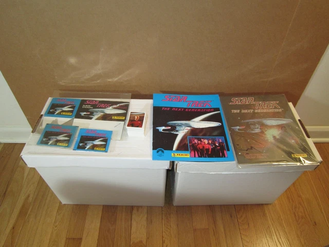 Star Trek TNG Panini 1987 unused album 240 stickers 1993 unopened autograph by Q Star Trek TNG Panini 1987 unused album 240 stickers 1993 unopened autograph by Q