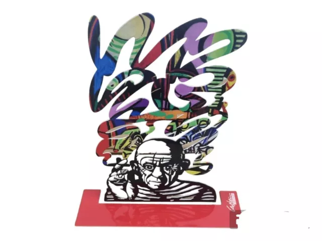 Pop art Metal Picasso The Last Great Smoker sculpture by DAVID GERSTEIN