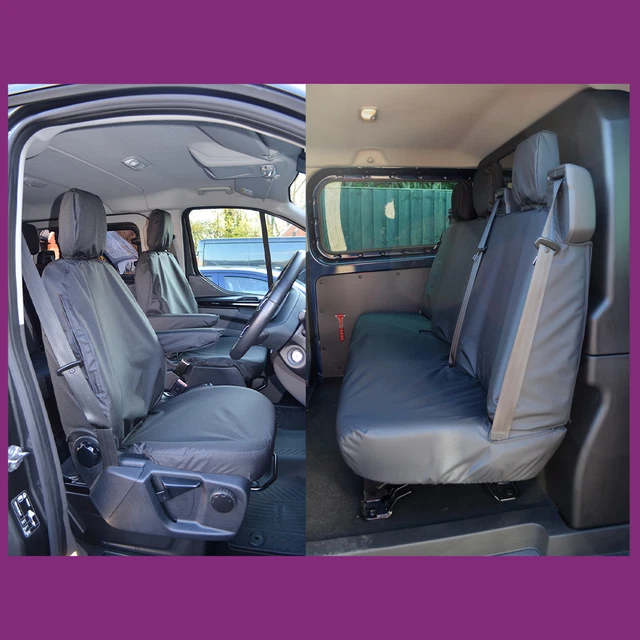thumbnail image 2 of Ford Transit Custom Crew Cab Full Set Seat Covers (2013-2023) - Grey, 600 Denier, RHD 2 of 6