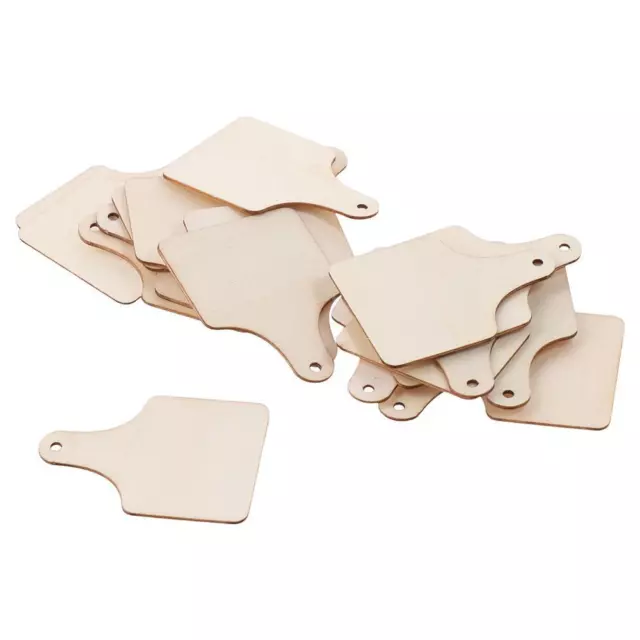 40pcs Unfinished Unfinished Wooden Cutouts Hanging Cow Tags  Christmas Decor