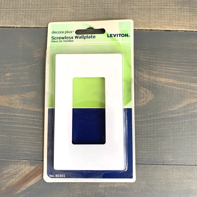 Leviton Decora Plus Screwless Snap-On Wallplate No. 80301