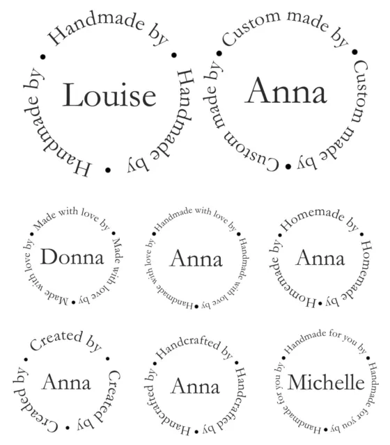 personalised bespoke round handmade by stamp crafts card making with your name