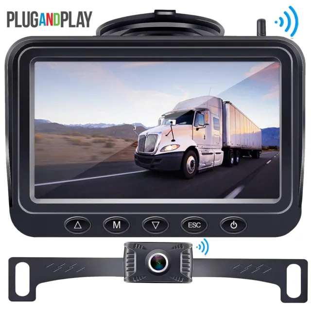 Digital Wireless Rear View 1080P Reverse Camera 5" Monitor Kit For Truck Caravan