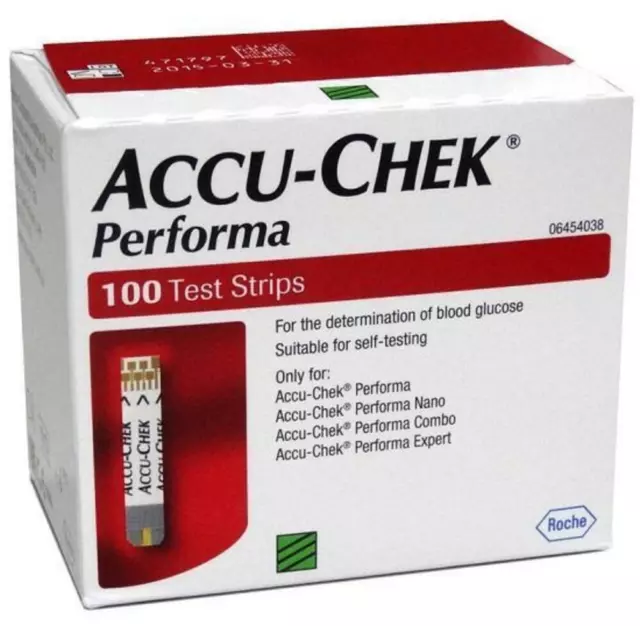 Accu Chek Performa Blood Glucose Test Strips 100 Tests AccuChek