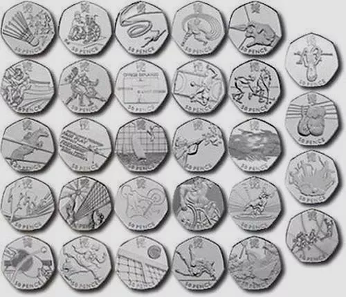 Various Rare and Commemorative 50p Coins Kew Gardens Olympics Triathlon Judo 50p