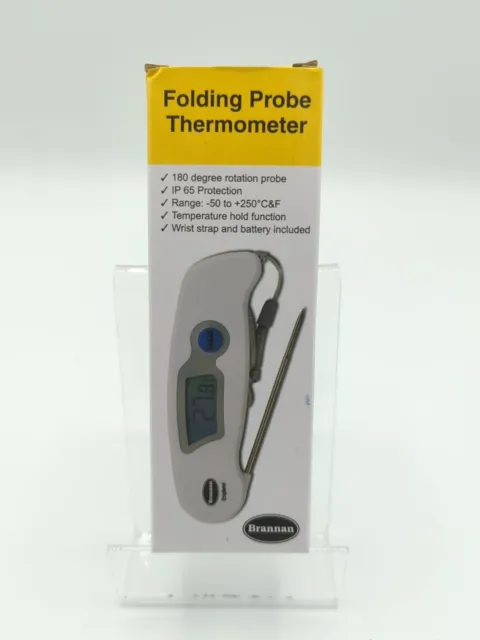 Brannan Stainless Steel Waterproof Folding Probe Food Thermometer