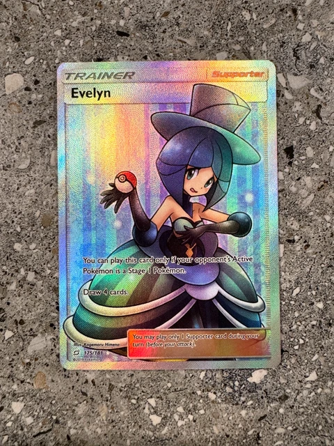 evelyn pokemon card Evelyn 175/181 Full Art Ultra Rare Sun & Moon Team Up Pokemon Card Nea main image 1