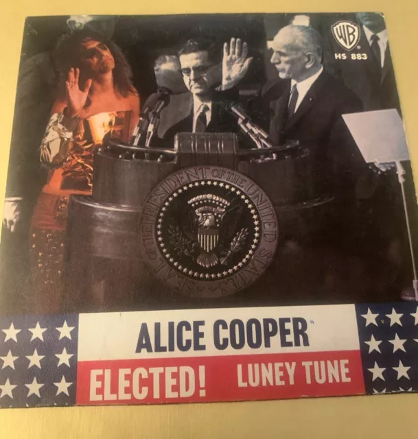 ALICE COOPER "ELECTED! Luney Tune SPANISH 7" Vinyl Single Picture Sleeve RARE
