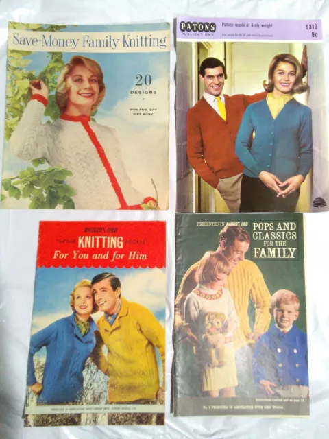 Cardigan Maglione Famiglia Donna Uomo Modelli Assortiti Lavorazione a Maglia Joblot Pacchetto 4