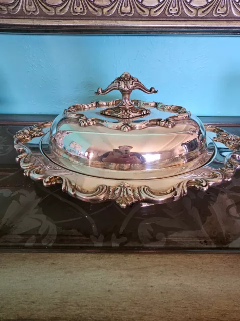 Antique Silver Plated Covered Bowl, EBM&S EPNS By I.S.