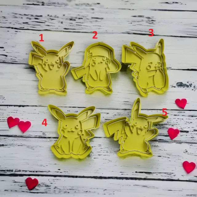 Pikachu pokemon 6 pezzi cookie cutter formina tagliabiscotti cake design