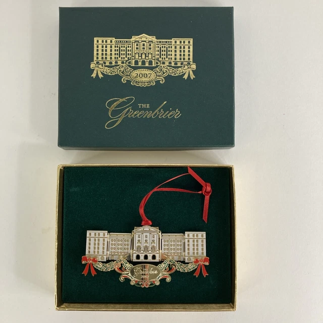 THE GREENBRIER RESORT Hotel 2007 Annual Christmas Ornament with Box 34