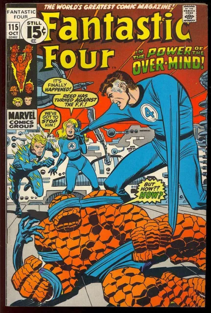 Fantastic Four #115 High Grade Bronze Age Superhero Marvel Comic 1971 VF+