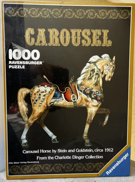 Rompecabezas Ravensburger 1988 de colección carrusel caballo sellado nuevo 1000 piezas 157679