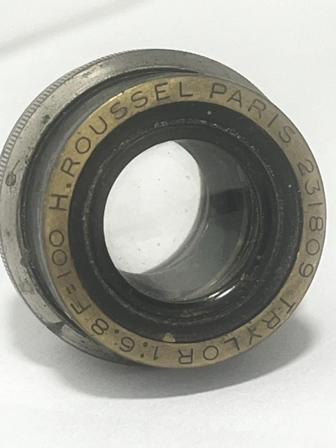改造レンズ　フランス　H.ROUSSEL PARIS 管理261Ｂ07 OBJECTIF H. ROUSSEL Paris Trylor 1:6.8 F=100 Vintage Lens EUR 49