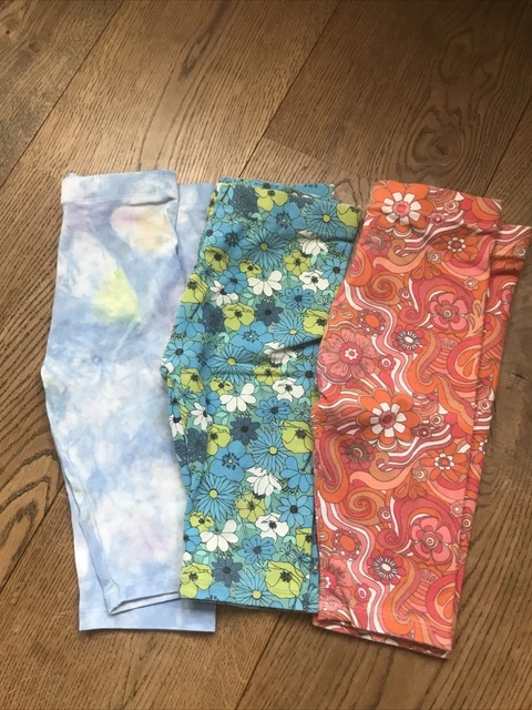 bundle of girls retro tie dye Next long Cycling shorts leggings 4-5 years