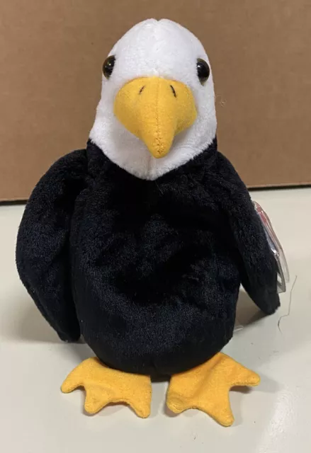 New! Excellent Condition TY Beanie Baby "BALDY" Bald Eagle February 17, 1996