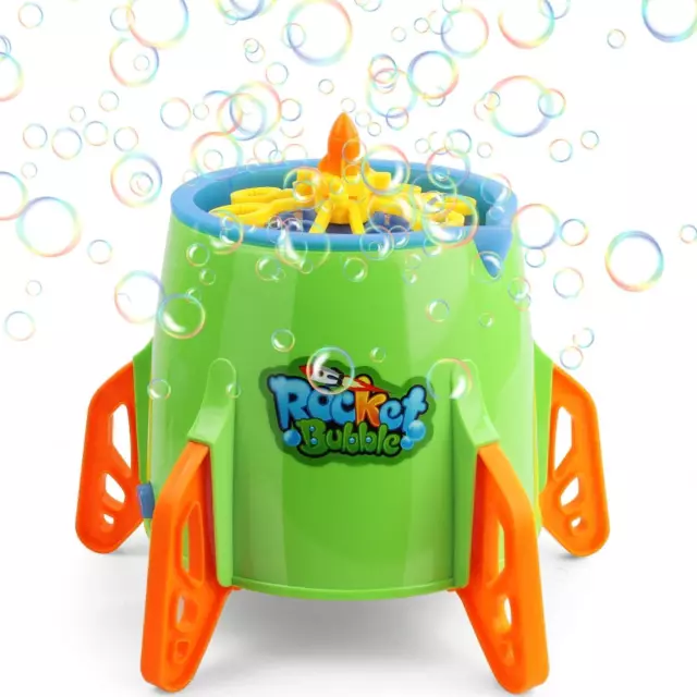 Hanmulee Bubble Maker Machine, Portable Automatic Rocket Bubble Blower 3000+ per