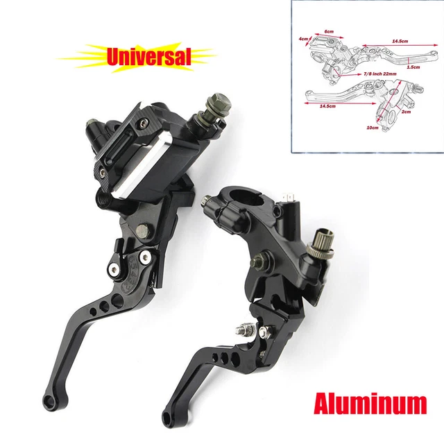7/8" Adjustable Motorcycle Brake Clutch Master Cylinder Reservoir Levers