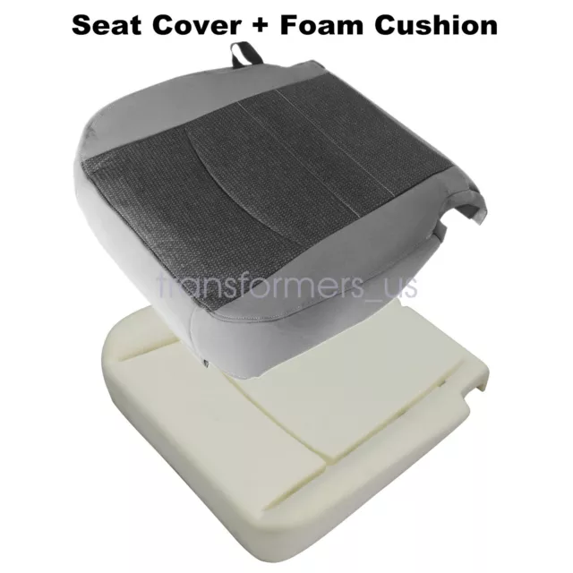 For 2013-2018 Dodge Ram 1500 2500 SLT Driver Seat Cover & Foam Cushion Gray 2