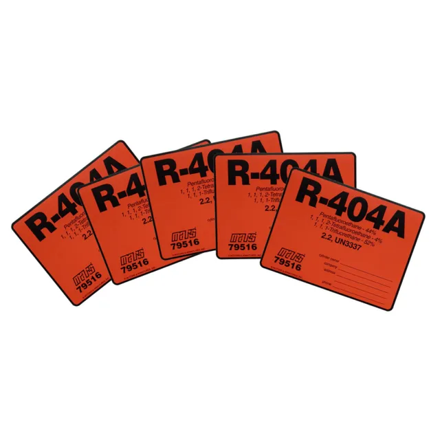 R-404A / R404A Label # 79516 , Pack of (5)