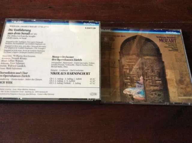 Mozart - Die Entführung aus dem Serail [3 CD Box] Teldec Harnoncourt