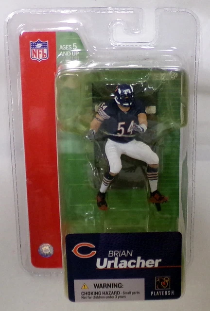BRIAN URLACHER MCFARLANE NFL Bears HOF LB Figura Jersey Azul 3