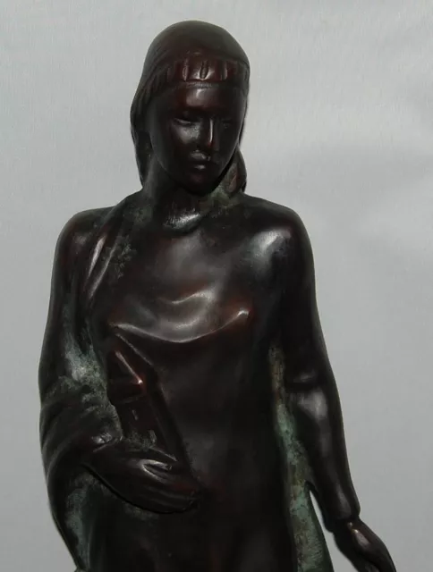 Bronzefigur, Relief, St. Barbara, Heilige, Bergbau, Heinrich Moshage, Bronze 2