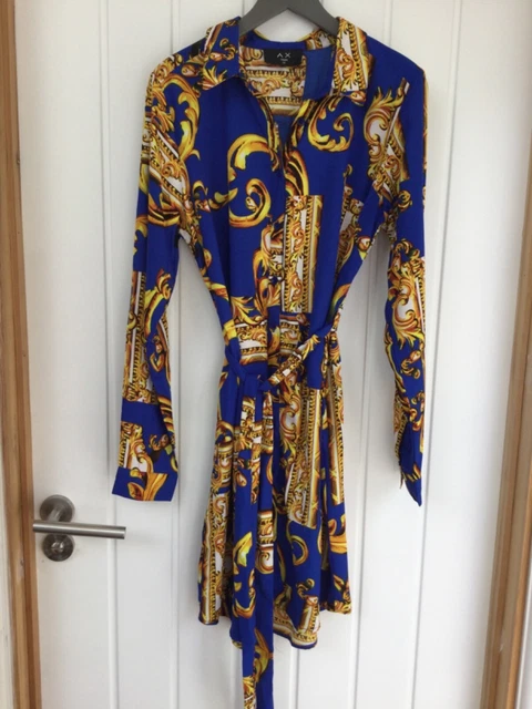 AX Paris blue gold dress size 10