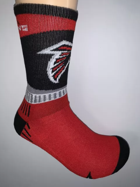 Atlanta Falcons Nfl Football Jersey Logo Sport Fan Crew Length Socks Large