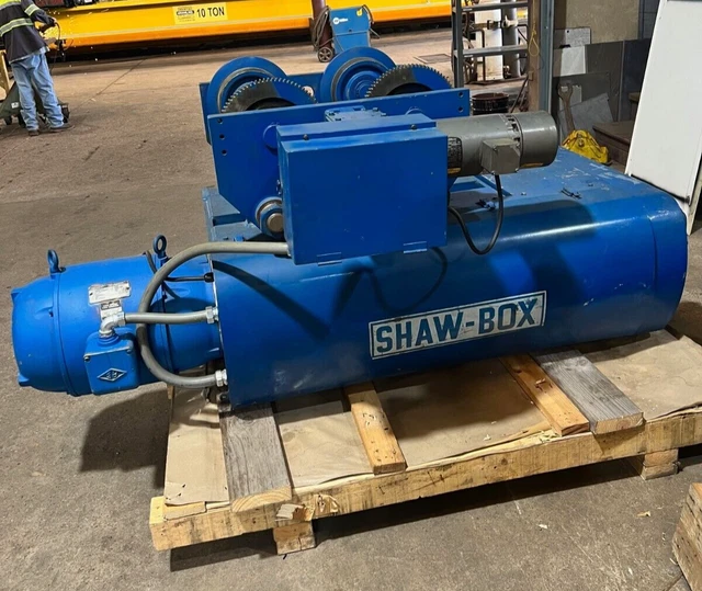 Shawbox 15 Ton Wire Rope Hoist Motorized Trolley, 700 Series, 24 FT Lift, 460-3V