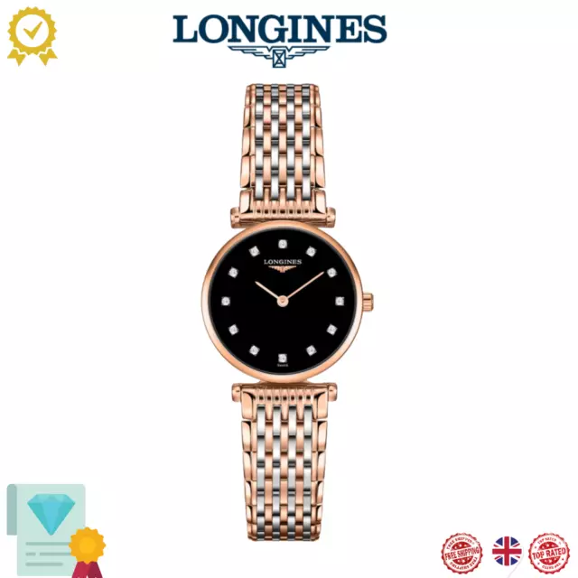 LONGINES LA GRANDE Classique Ladies Watch 24mm Diamond Dial Swiss Made L45121577 989.99 PicClick UK