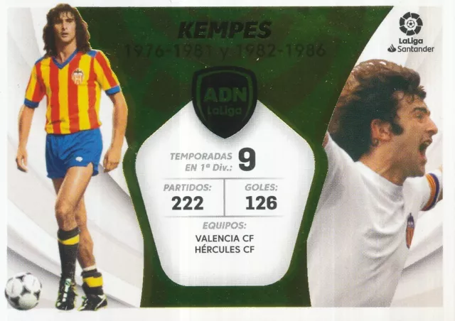 17 Mario Kempes 1976-1986 # Argentina Adn Valencia.cf Sticker Panini Liga 2022