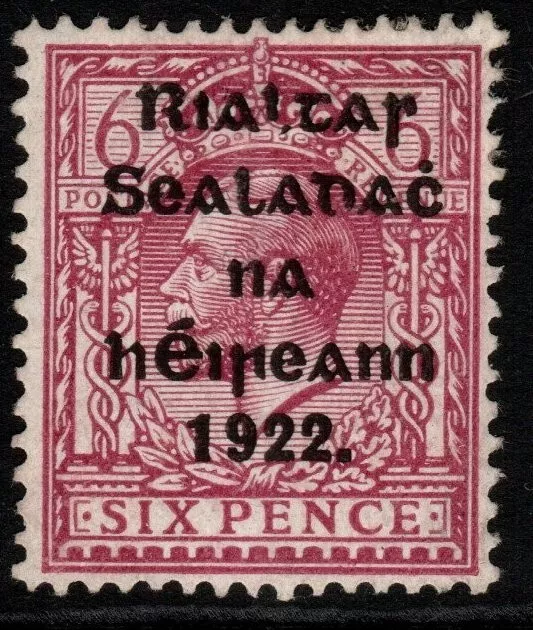 IRELAND SG14 1922 6d REDDISH PURPLE THOM OVERPRINT MTD MINT