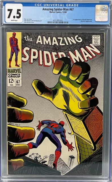 Amazing Spider-Man 67 CGC 7.5 Iconic John Romita Sr Mysterio cover!