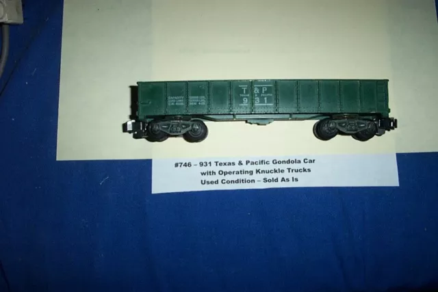 American Flyer "S" Gauge - 931 Texas & Pacific Gondola Car #746