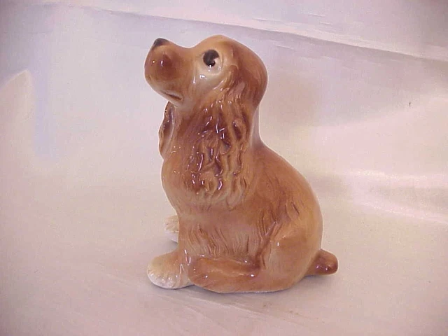 Vintage Royal Copley Adorable Cocker Spaniel Dog 6 1/4" Figurine Looking Up