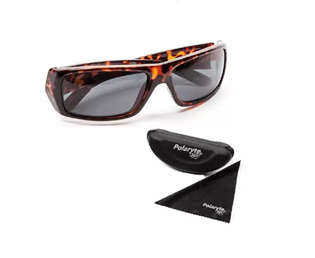 Polaryte HD Polarized Sunglasses for Men and Women, 1 Pair of Brown  Sunglasses with Case and Cleaning Cloth : Amazon.co.uk: Fashion