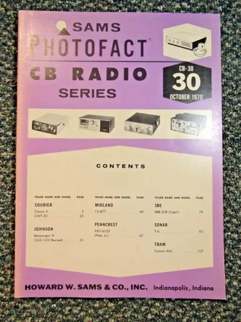 Sams Photofact CB Radio Series No. 30 ~ October  1970 ~ CB-30