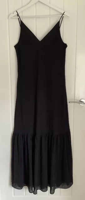 Ladies ALLSAINTS Gorgeous Black Lined Long Flared Maxi Dress, Size 10, Excellent