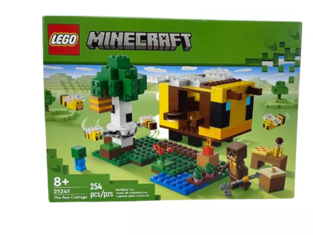 LEGO Minecraft The Bee Cottage 21241, Construction Toy with Buildable House, Far