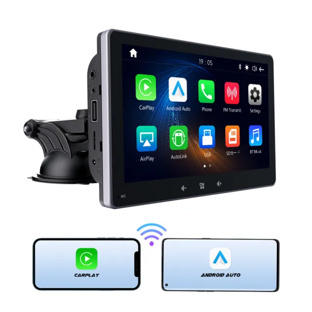 E20S On Dash Portable 7"QLED Car Stereo Radio Android Auto CarPlay GPS Navigator