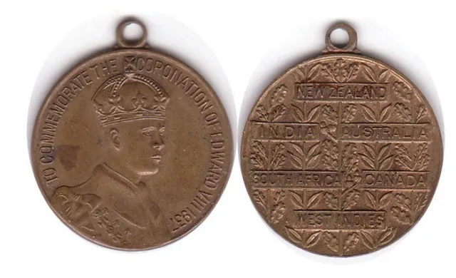 GB. Edward VIII 1937 Coronation medal, 32mm, gilt bronze.